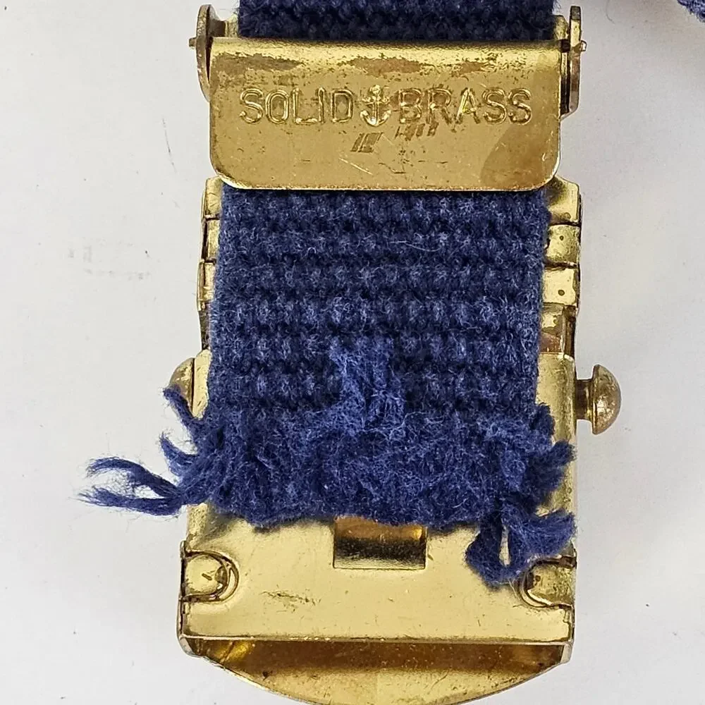 VTG 1970s blue Cub Scout belt brass buckle 26.5